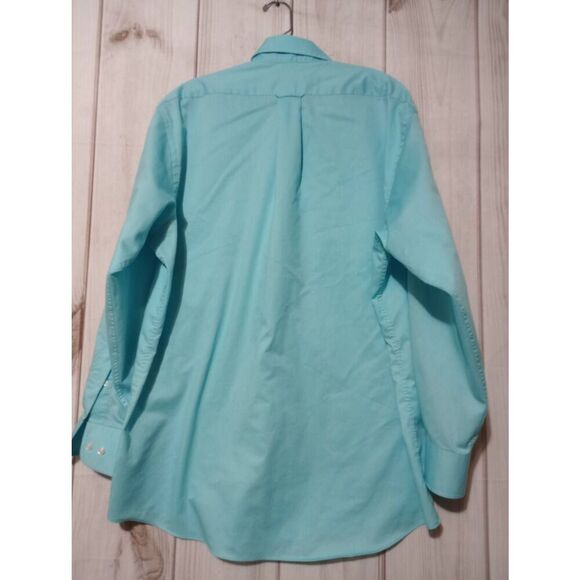 IZOD Mens 16.5 Button Down Long Sleeve Dress Shirt - Light Blue - Picture 2 of 9